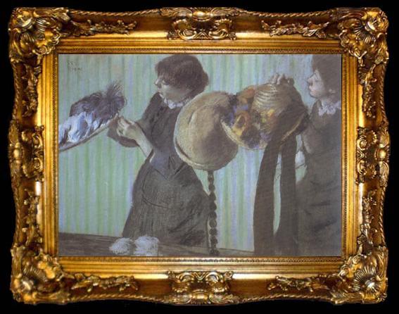 framed  Edgar Degas Milliners (nn02), ta009-2
